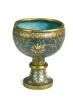 A Chinese cloisonn&Atilde;&copy; enamel and partly gilded pedestal goblet, Qing Dynasty, 18th century,