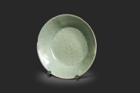 A Chinese Longquan celadon-glazed mallow bowl, Southern Song Dynasty (1127-1279), Amended