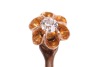 A group of gem-set stick pins; to include an example of an old-cut diamond in buttercup mount, one set with moss agate, another one with rose-cut diamond point, together with a 9ct yellow gold tie clip; total weighable 11.6 grams. - 2