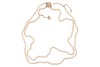 A double-row natural saltwater pearl necklace, comprising two strands of off-round pearls, with an average 3.5 mm in diameter, hand-knotted to a box clasp encrusted with split pearls, unmarked pink coloured metal surface testing as 14ct, overall length 38
