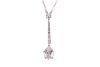 A French Belle &Eacute;poque old-cut diamond lavalier necklace, with an estimated total diamond weight of 2.50ct, consisting of a pear-shaped old-cut diamond in claw-setting, suspending from a tapered and articulated bar with millgrain details set with a row of 