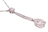 A French Belle &Eacute;poque old-cut diamond lavalier necklace, with an estimated total diamond weight of 2.50ct, consisting of a pear-shaped old-cut diamond in claw-setting, suspending from a tapered and articulated bar with millgrain details set with a row of - 5