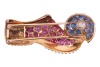 Attributed to Paul Flato - A gem-set slipper fur clip, in the form of a babouche with pom pom, the shoe bead-set with circular-cut rubies throughout with a rose-cut diamond border, with a pom pom centred with a rose-cut diamond and circular-cut sapphires, - 4