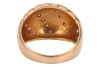 Grima - a diamond-set bombe ring, of ribbed design, embellished with four rows of single-cut diamonds, leading to a tapering shank, yellow metal marked '18K', size Q, 8.0 grams. Unsigned. This is a bespoke piece made alongside a band ring, which was signe - 3