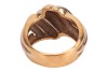 A two-tone dress ring in 18ct gold, of diagonally fluted design, bearing British import marks, size N, 8.8 grams. - 4