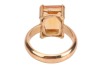 A citrine dress ring, claw-set with a rectangular citrine with canted corners, measures 9.9 x 8.0 x 4.9 mm, to a D-profile shank in yellow metal stamped '18ct' also surface testing as 18ct, size H, 4.8 grams. Please note: Unless otherwise stated, lots hav - 3