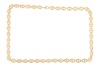 A long heavy anchor link chain, fastened with lobster clasp, marked as '750', link width 8.8 mm, overall measuring 61.0 cm in length, total weight of item: 97.68 grams.