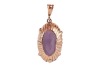 A large synthetic colour change sapphire pendant, claw-set to a reeded mount, on a tapered bail, unmarked metal surface testing as 9ct, 3.7 cm drop, 9.6 grams. Please note: Unless otherwise stated, lots have been tested using an electronic tester. This is - 2