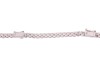 A diamond-set fringe-style necklace, composed of diamond-set openwork links with millegrain detailing, connected with round brilliant diamonds measuring between 3.2mm to 4mm each, suspending six diamond-set floral cluster drops and a larger removable diam - 4