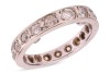 A diamond-set full eternity ring, grain-set with old-cut diamonds, of various sizes, in an unmarked white metal mount, surface tested as 18ct, size K (measured with beads); 4.7 grams Please note: Unless otherwise stated, lots have been tested using an ele