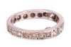 A diamond-set full eternity ring, grain-set with old-cut diamonds, of various sizes, in an unmarked white metal mount, surface tested as 18ct, size K (measured with beads); 4.7 grams Please note: Unless otherwise stated, lots have been tested using an ele - 4
