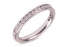 A diamond-set half-eternity ring, featuring a channel of nineteen round brilliant-cut diamonds, set in platinum, size J, 3.5 grams.