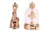 Two 9ct gold pendant charms, including a lighthouse, the interior with a cultured pearl and signed by Litacharm, the second pendant depicting a ballerina in a glass cloche, hallmarked Birmingham 1964; 22.0 grams (2) - 2