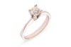 A diamond solitaire ring, consisting of a round brilliant-cut diamond with an estimated weight of 0.35ct, mounted in a high-profile claw setting, between tapered shoulders, in unmarked white metal surface testing as 14ct, size J, 3.0 grams. Please note: U