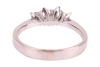 A diamond-set half-hoop ring in 14ct white gold, with an estimated total diamond weight of 0.40ct, comprising three graduated round brilliant-cut diamonds, in claw settings to a tapering shank, Sheffield hallmarks, size R, 3.5 grams. - 5
