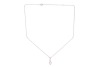 A diamond-set pendant, composed of a round brilliant diamond measuring approximately 5.4mm, with an estimated carat weight of 0.60ct, bezel-set in a hexagon-shaped setting, with a diamond-set surmount, in white metal surface tested as 18ct, to a white met - 3