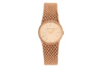 Bueche-Girod &ndash; A 9ct Gold Dress Watch Year: Hallmarked London 1978 Bezel: Segmented Woven Texture Case Material: 9ct Yellow Gold Case Diameter: Approximately 24mm Dial: Gold-Tone, Sunburst, Dauphine Hands Numerals: Baton Crown: Signed, Fluted Movement: Bu