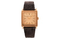 Bueche Girod &ndash; A 9ct Gold Dress Watch Year: Hallmarked 1976 Bezel: Smooth Case Material: 9ct Yellow Gold Case Diameter: Approximately 25mm x 25mm Dial: Gold-Tone Floral Texture, Baton Hands Numerals: Baton Crown: Signed, Fluted Movement: Bueche Girod (Pes