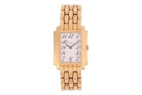 Patek Philippe &ndash; A Fine 18ct Yellow Gold Gondolo Wristwatch Reference: 4824/1 Serial: 1969806/4068734 Year: Purchased 2000 Bezel: Smooth, Stepped Case Material: 18ct Yellow Gold Case Diameter: Approximately 22mm x 30mm Dial: White, Black Leaf Hands Numera