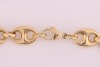 An anchor link bracelet, fastened with lobster clasp, marked as '750', link width 8.6 mm, overall measuring 23.0 cm in length, total weight of item 34.85 grams. - 2
