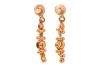 Two pairs of earrings; comprising a pair of paste-set earrings, of stylised foliate design, in 18ct gold mounts, with screw backs, together with a pair of faceted bead drop earrings, in yellow metal surface tested as 18ct; 5.7 grams (2) Please note: Unles - 3