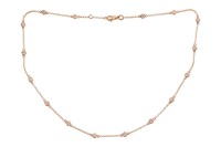 A diamond-set belcher link necklace, the belcher chain comprising sixteen spectacle-set round brilliant-cut diamond spacers, with an estimated total weight of 0.90ct, completed with a lobster clasp, Italian assay marks '750' and registration mark '1413 RM
